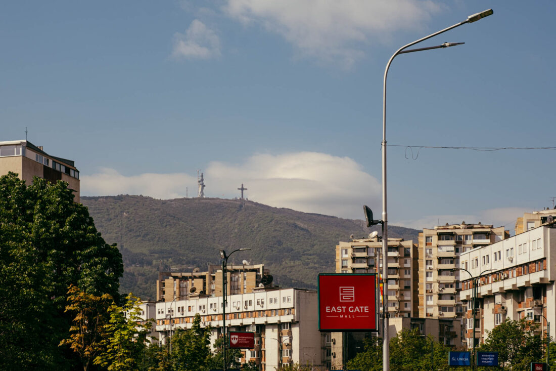 millenium cross and aec telecommunication tower by robert mangelmann | 20230430skopje_044