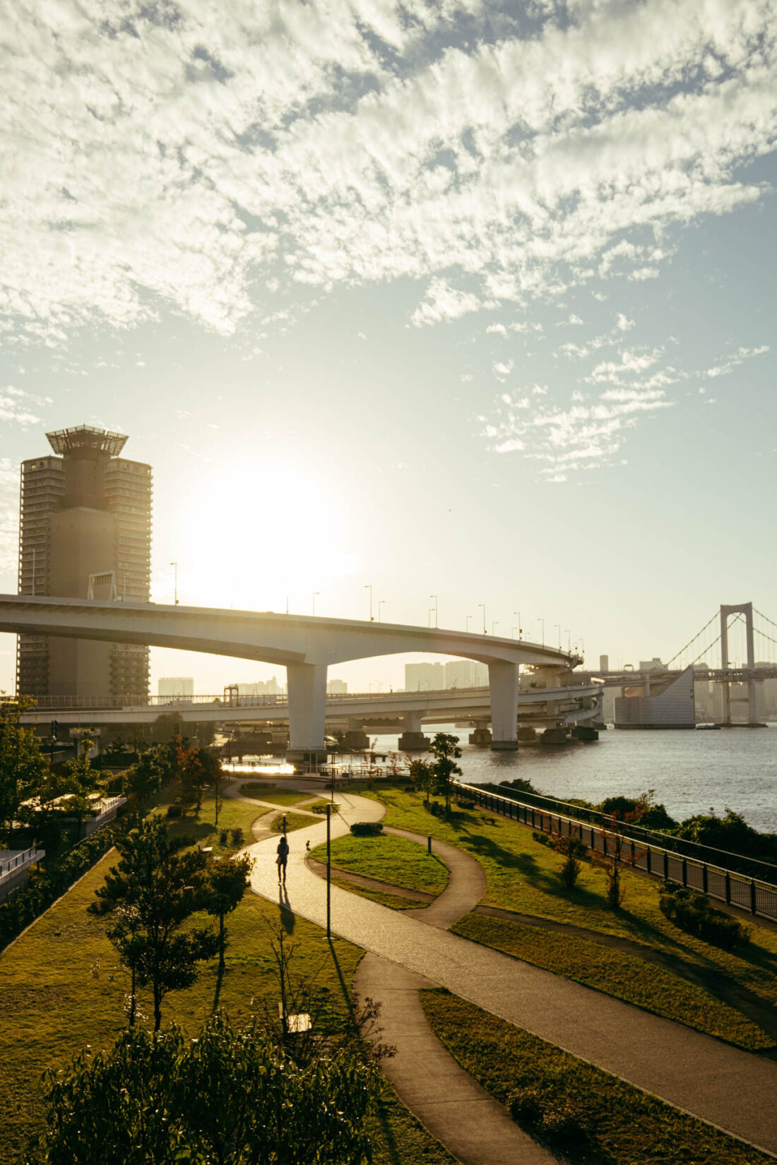 tokyo rainbow bridge sunset portrait by robert mangelmann | 20231123tokyo_216