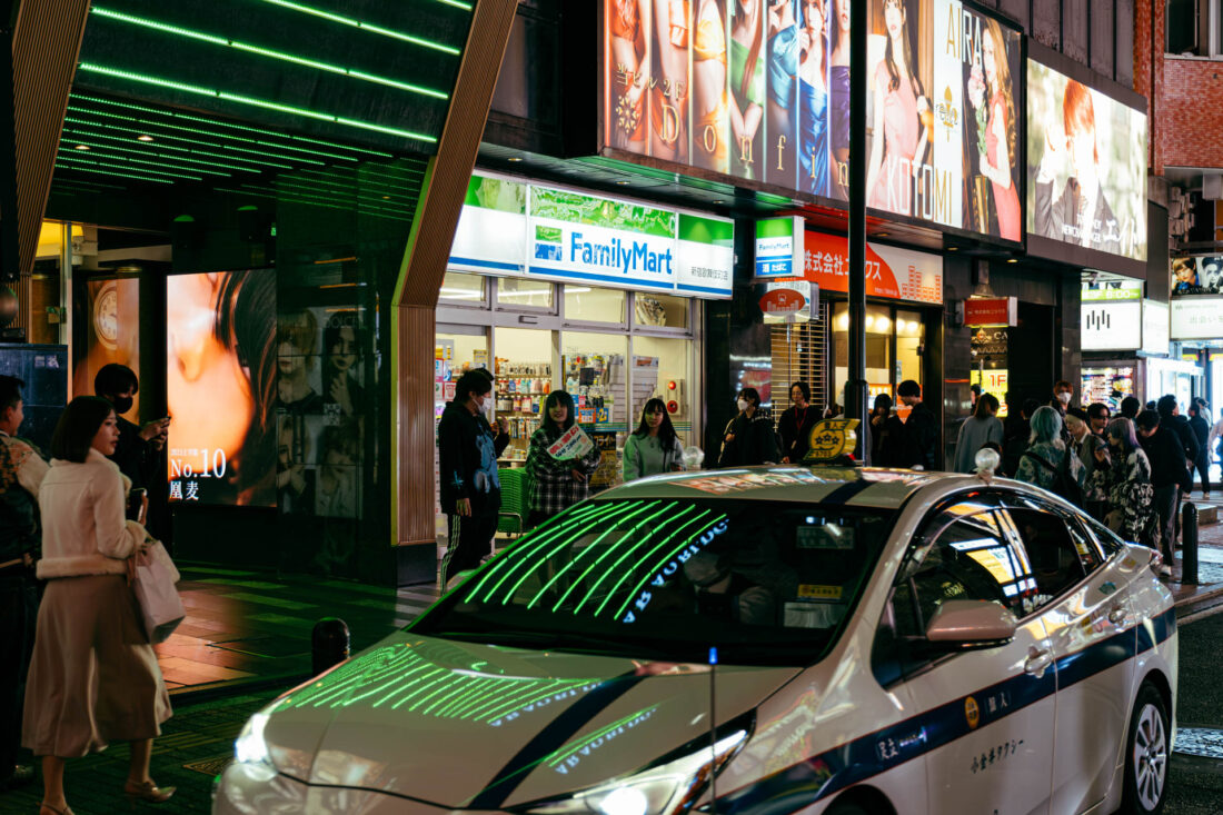 reflections on cabs ii by robert mangelmann | 20231124tokyo_0879